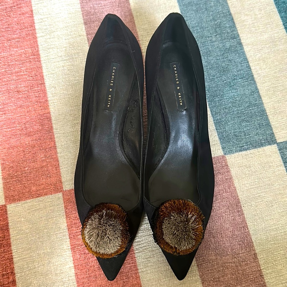 Charles & Keith - Pom Pom heels